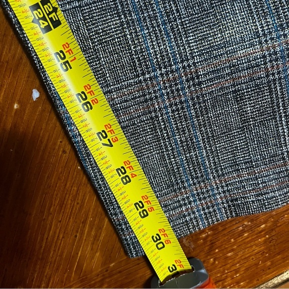 Jason Wu Dark Academia Metallic High Waisted Pleated Pants Size 10 Plaid - Picture 10 of 11